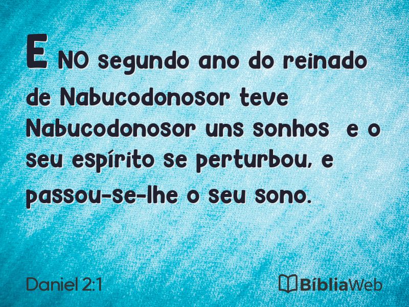 Daniel 2:1 em imagem para compartilhar
