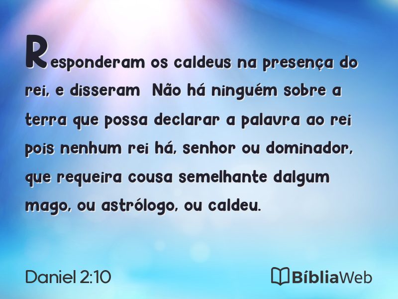 Daniel 2:10 em imagem para compartilhar