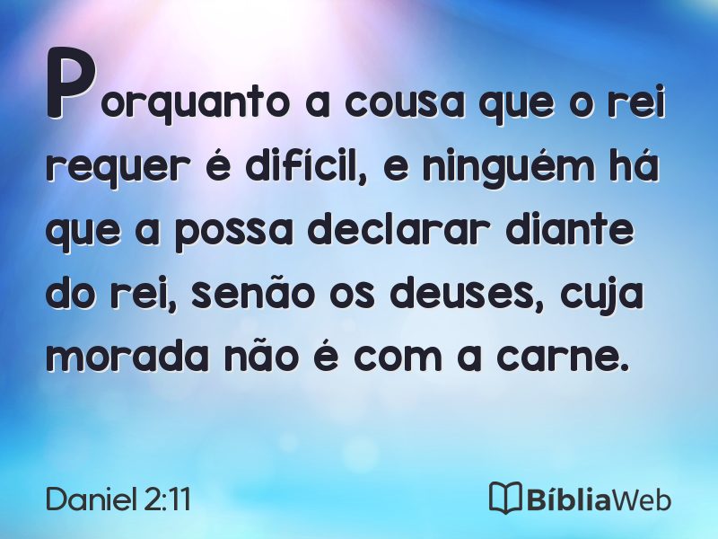 Daniel 2:11 em imagem para compartilhar