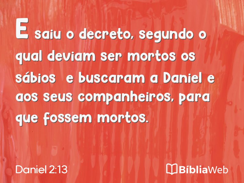 Daniel 2:13 em imagem para compartilhar