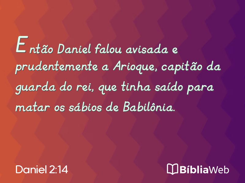 Daniel 2:14 em imagem para compartilhar