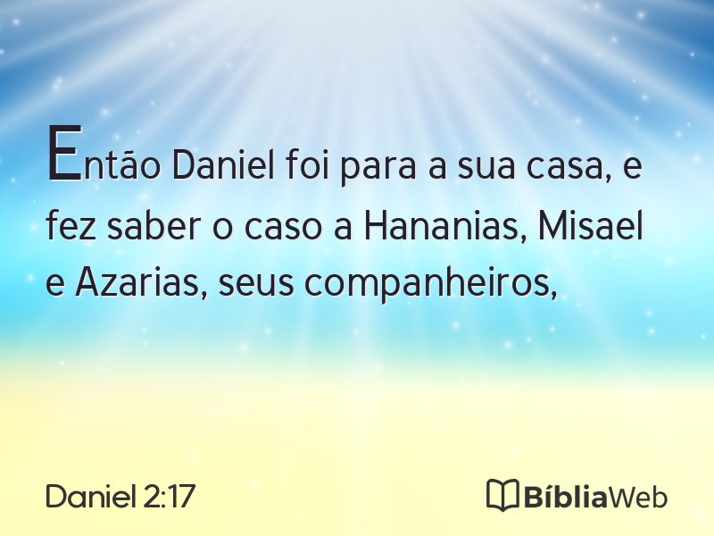 Daniel 2:17 em imagem para compartilhar
