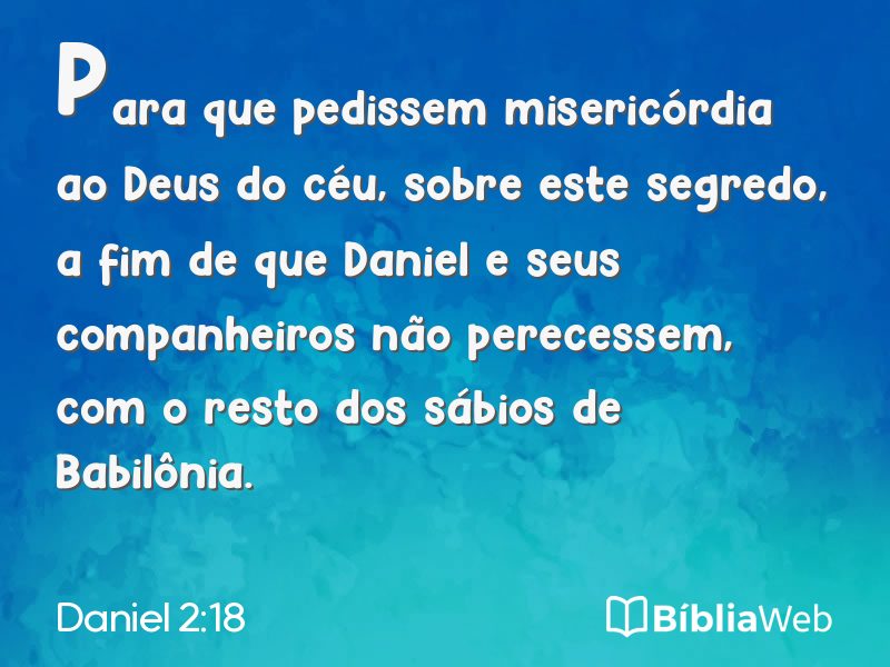Daniel 2:18 em imagem para compartilhar