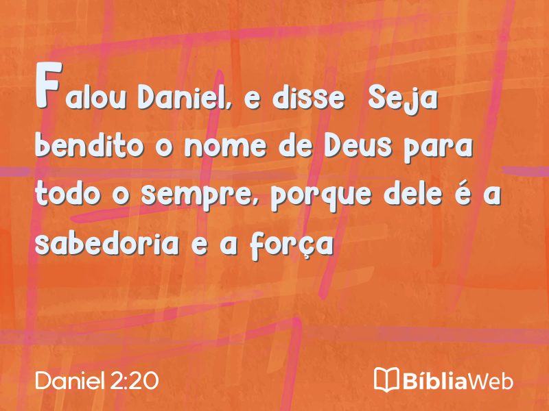 Daniel 2:20 em imagem para compartilhar