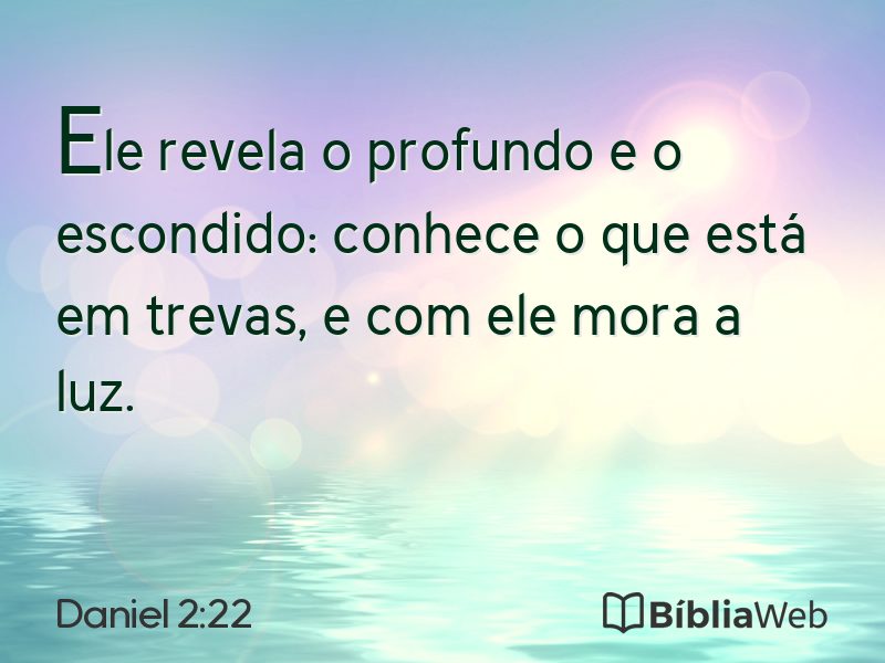 Daniel 2:22 em imagem para compartilhar