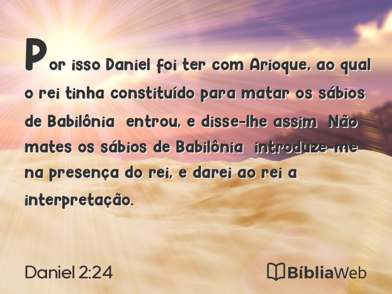 Daniel 2:24 em imagem para compartilhar