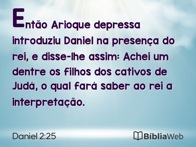 Daniel 2:25 em imagem para compartilhar