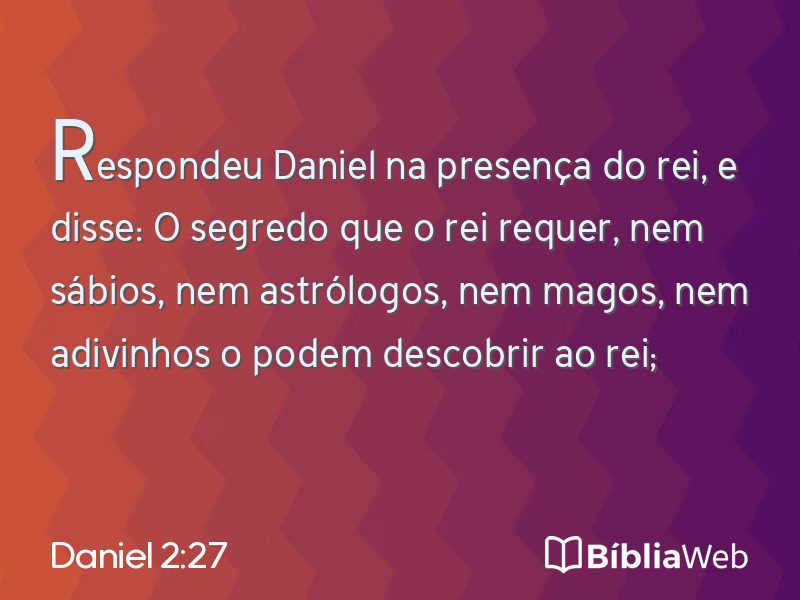Daniel 2:27 em imagem para compartilhar