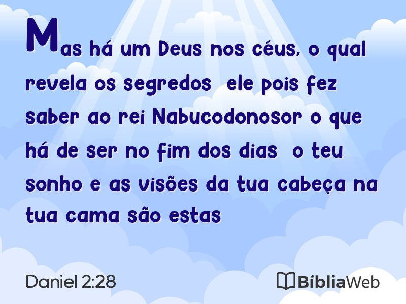 Daniel 2:28 em imagem para compartilhar