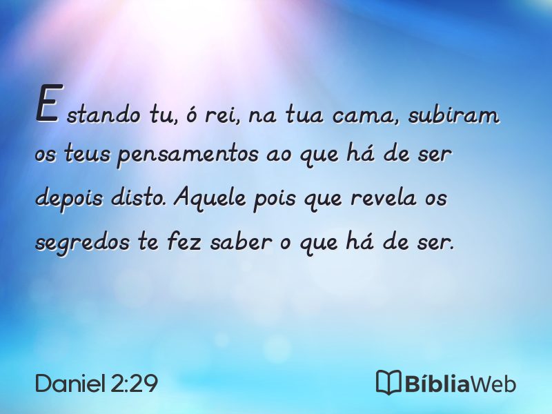 Daniel 2:29 em imagem para compartilhar