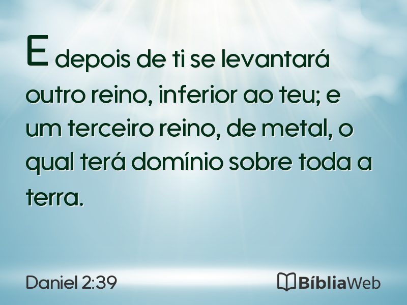 Daniel 2:39 em imagem para compartilhar
