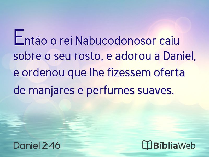 Daniel 2:46 em imagem para compartilhar