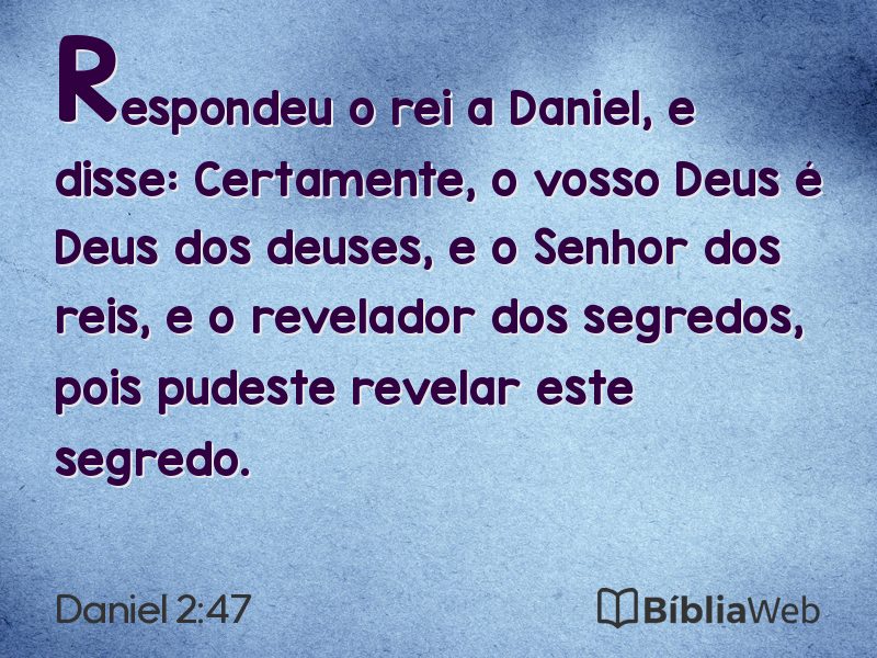 Daniel 2:47 em imagem para compartilhar