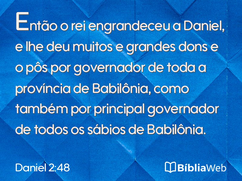 Daniel 2:48 em imagem para compartilhar