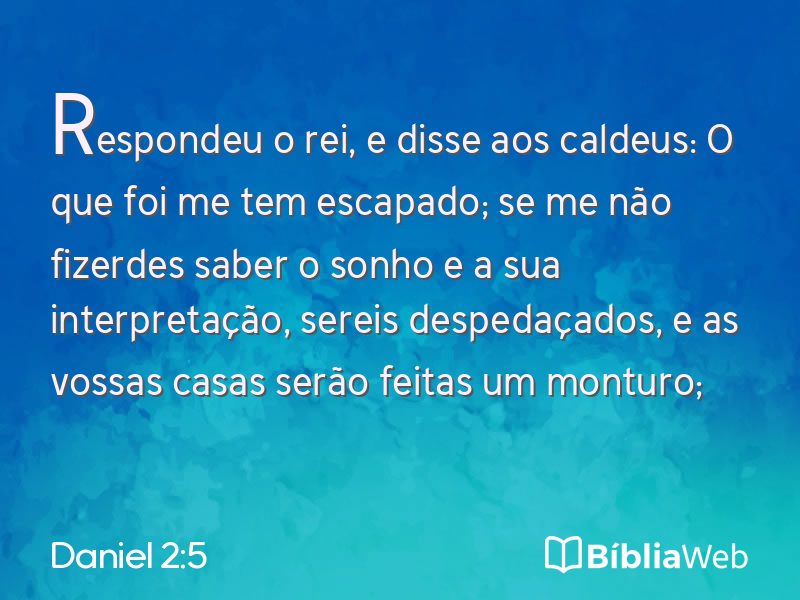 Daniel 2:5 em imagem para compartilhar