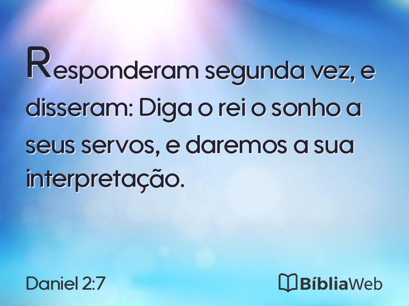 Daniel 2:7 em imagem para compartilhar