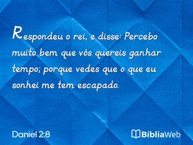 Daniel 2:8 em imagem para compartilhar