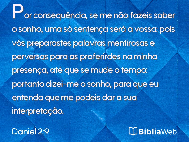 Daniel 2:9 em imagem para compartilhar