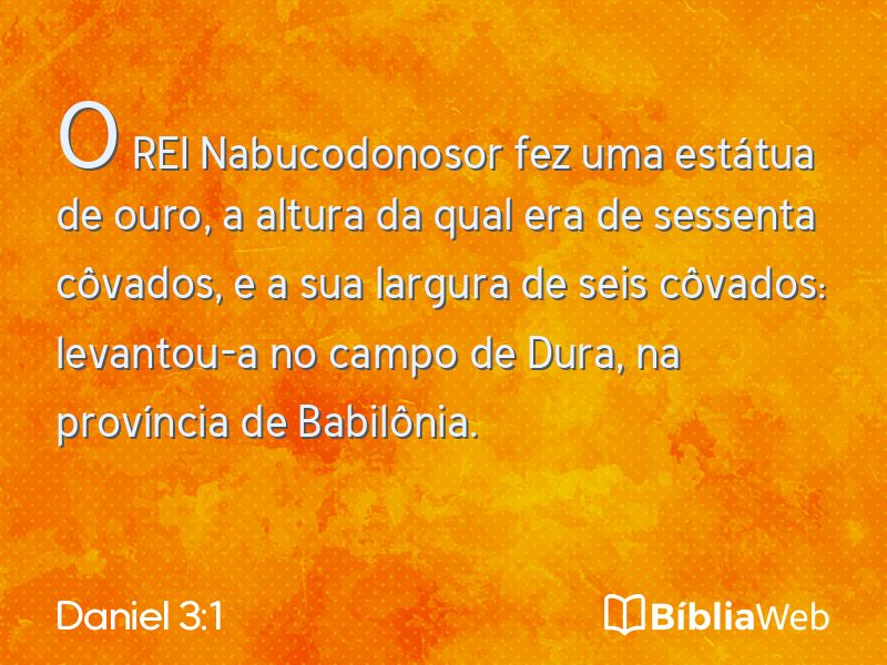 Daniel 3:1 em imagem para compartilhar