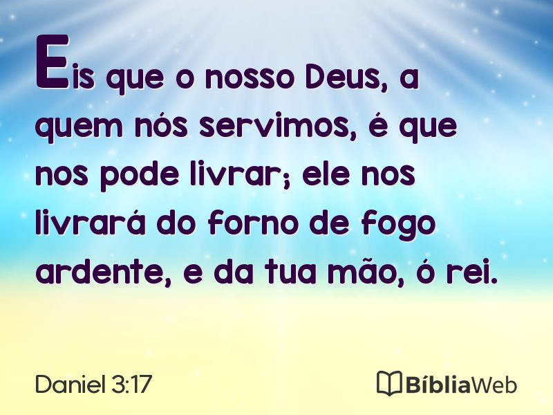 Daniel 3:17 em imagem para compartilhar