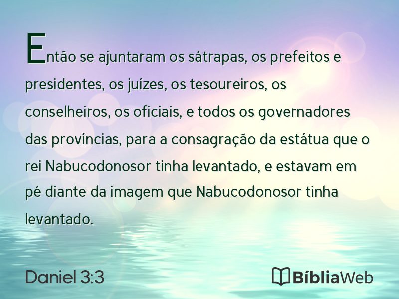 Daniel 3:3 em imagem para compartilhar