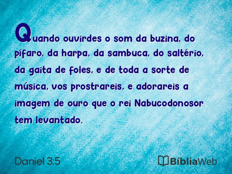 Daniel 3:5 em imagem para compartilhar