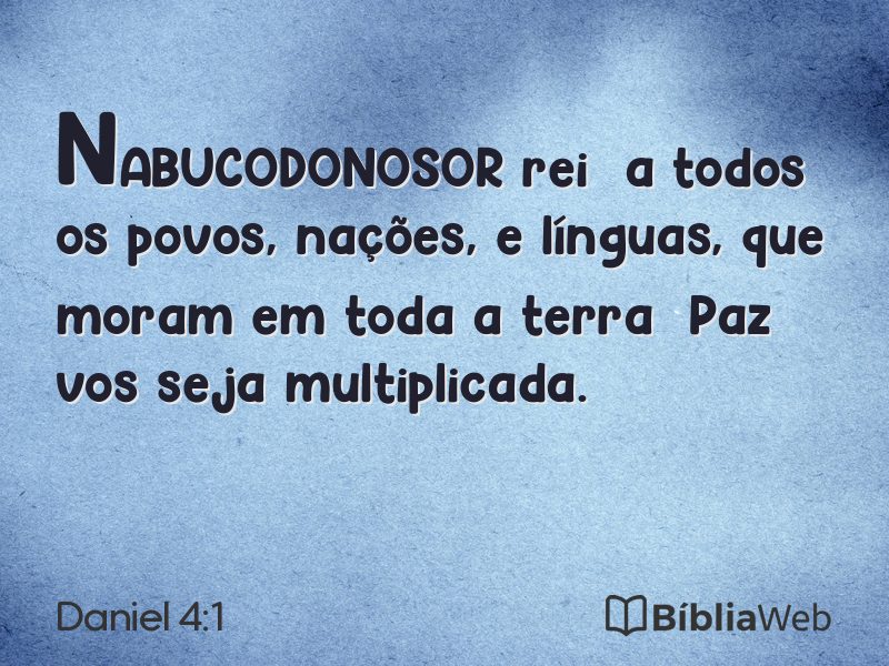 Daniel 4:1 em imagem para compartilhar