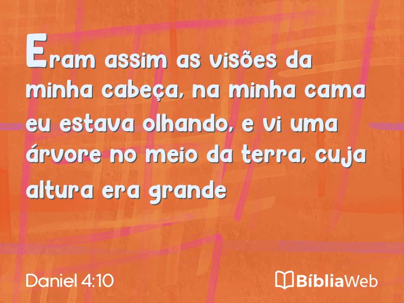 Daniel 4:10 em imagem para compartilhar