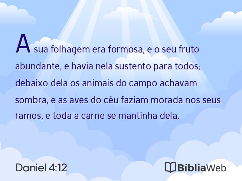 Daniel 4:12 em imagem para compartilhar