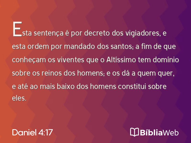 Daniel 4:17 em imagem para compartilhar