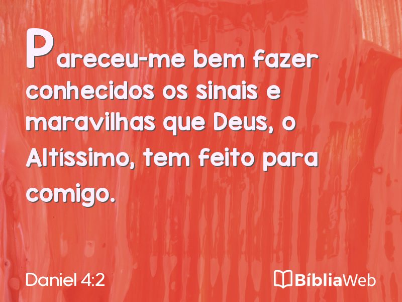 Daniel 4:2 em imagem para compartilhar