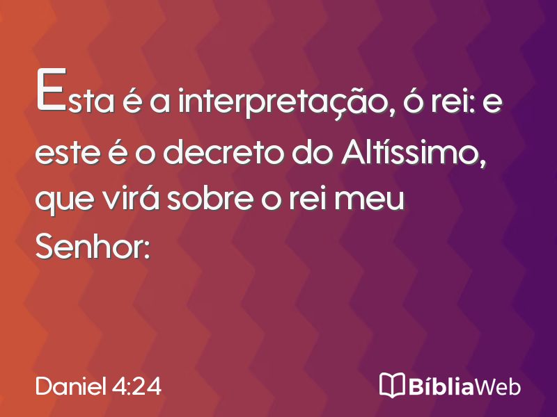 Daniel 4:24 em imagem para compartilhar