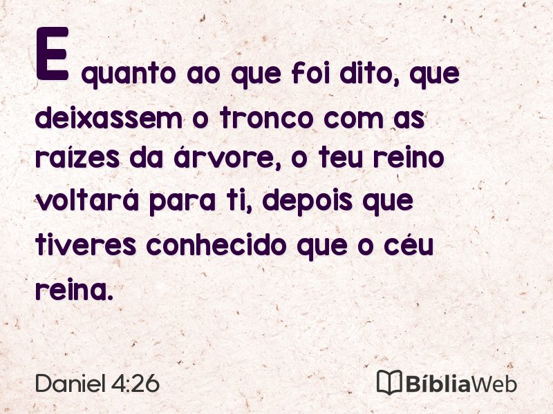 Daniel 4:26 em imagem para compartilhar