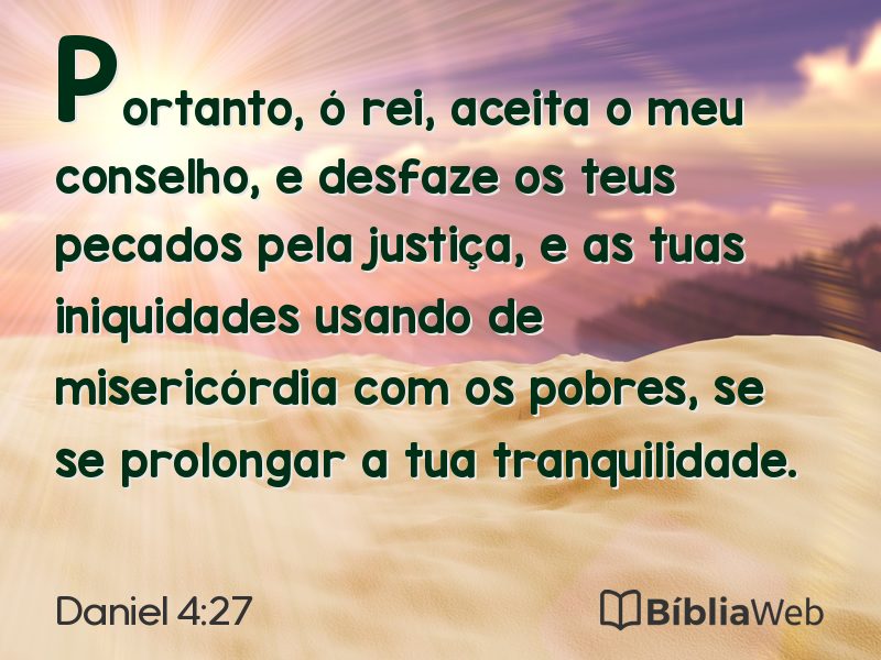Daniel 4:27 em imagem para compartilhar
