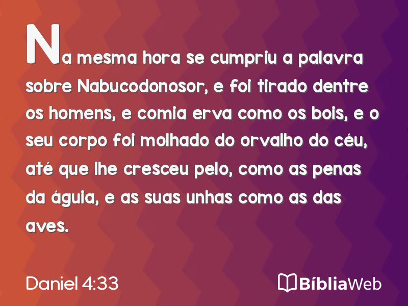 Daniel 4:33 em imagem para compartilhar