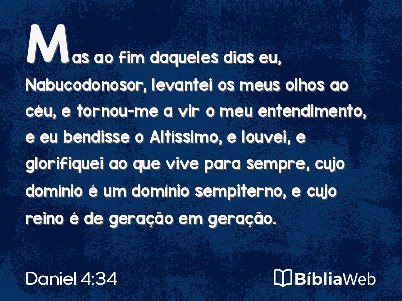 Daniel 4:34 em imagem para compartilhar
