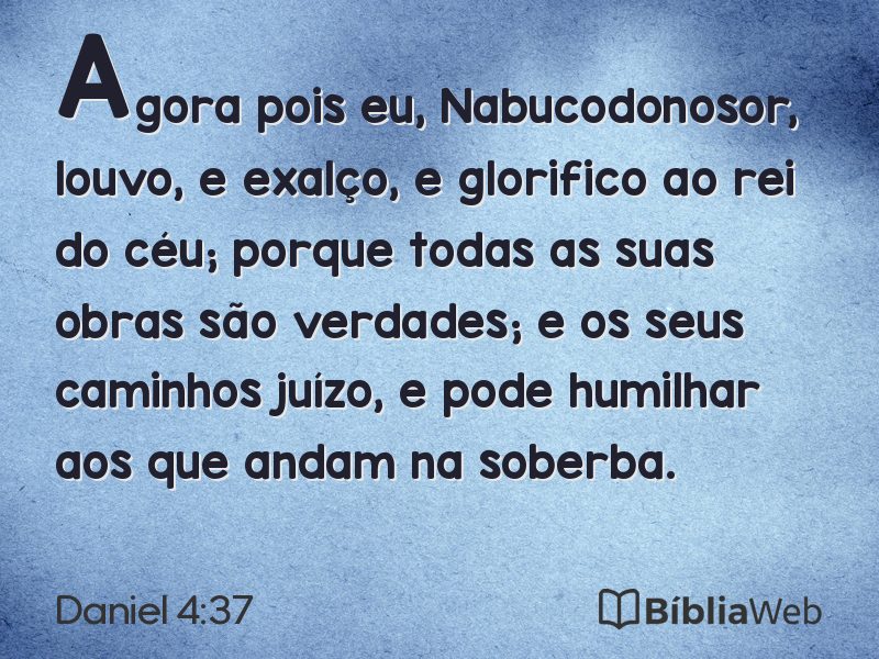 Daniel 4:37 em imagem para compartilhar