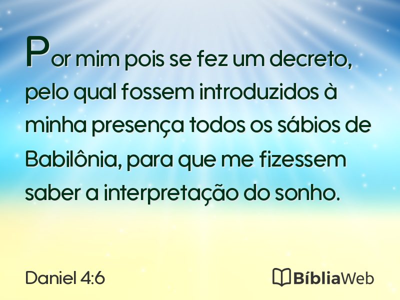 Daniel 4:6 em imagem para compartilhar