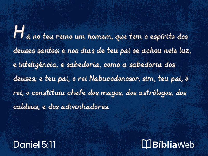 Daniel 5:11 em imagem para compartilhar