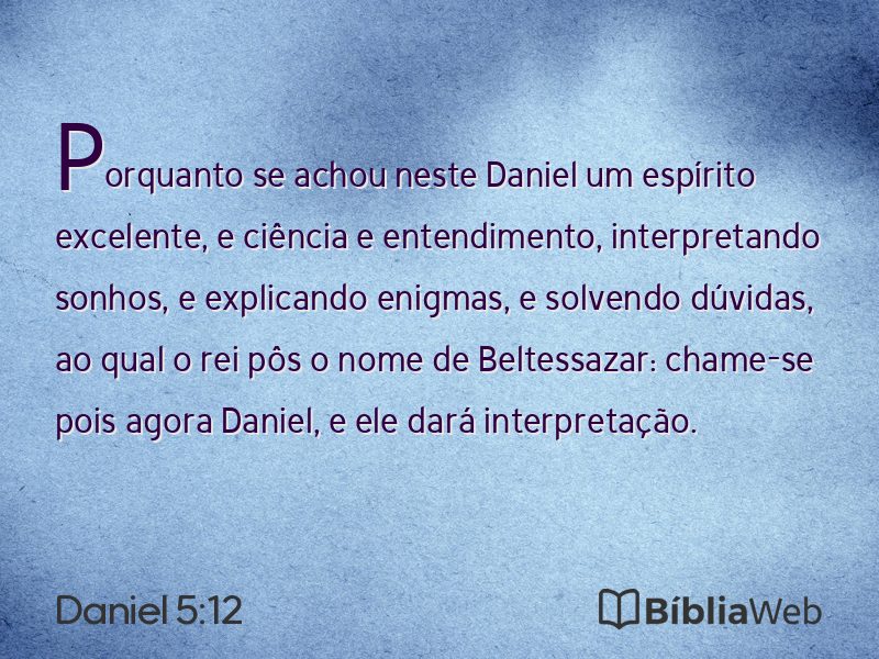 Daniel 5:12 em imagem para compartilhar