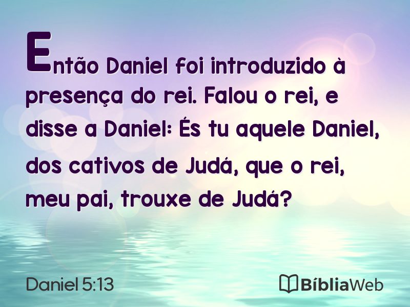 Daniel 5:13 em imagem para compartilhar