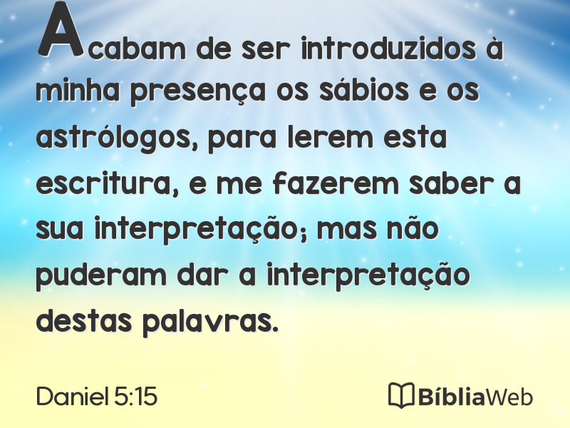 Daniel 5:15 em imagem para compartilhar
