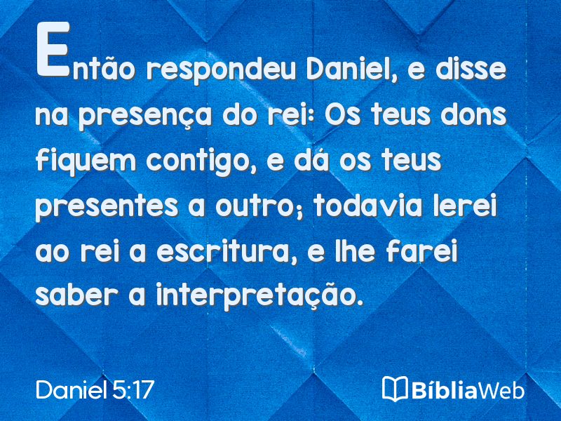 Daniel 5:17 em imagem para compartilhar