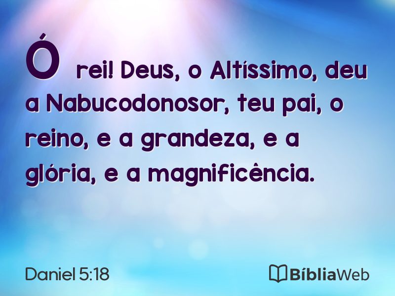 Daniel 5:18 em imagem para compartilhar