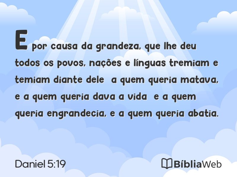 Daniel 5:19 em imagem para compartilhar