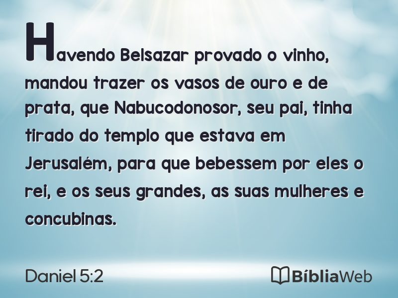 Daniel 5:2 em imagem para compartilhar