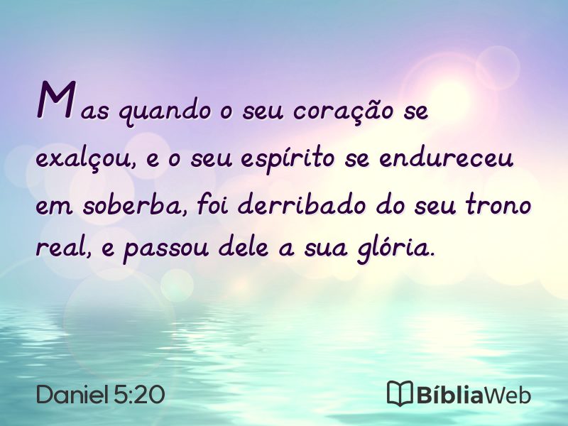 Daniel 5:20 em imagem para compartilhar