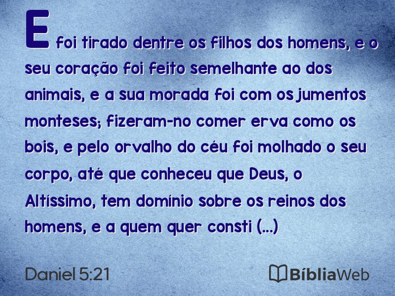 Daniel 5:21 em imagem para compartilhar