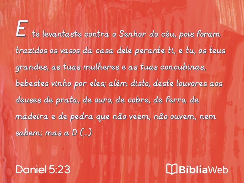 Daniel 5:23 em imagem para compartilhar