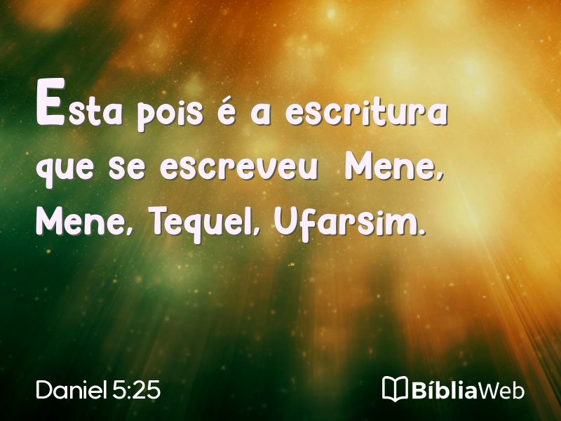 Daniel 5:25 em imagem para compartilhar